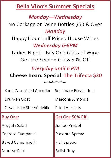 Summer Specials Flyer 2026